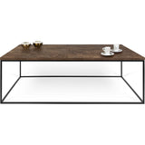 TemaHome Gleam 47x30 Coffee Table | Rusty Look / Black Lacquered Steel 187042-GLEAM47