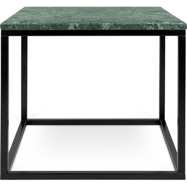 TemaHome Prairie 20 X 20" Marble End Table | Green Marble Top/Black Lacquered Steel Legs 9500.626722