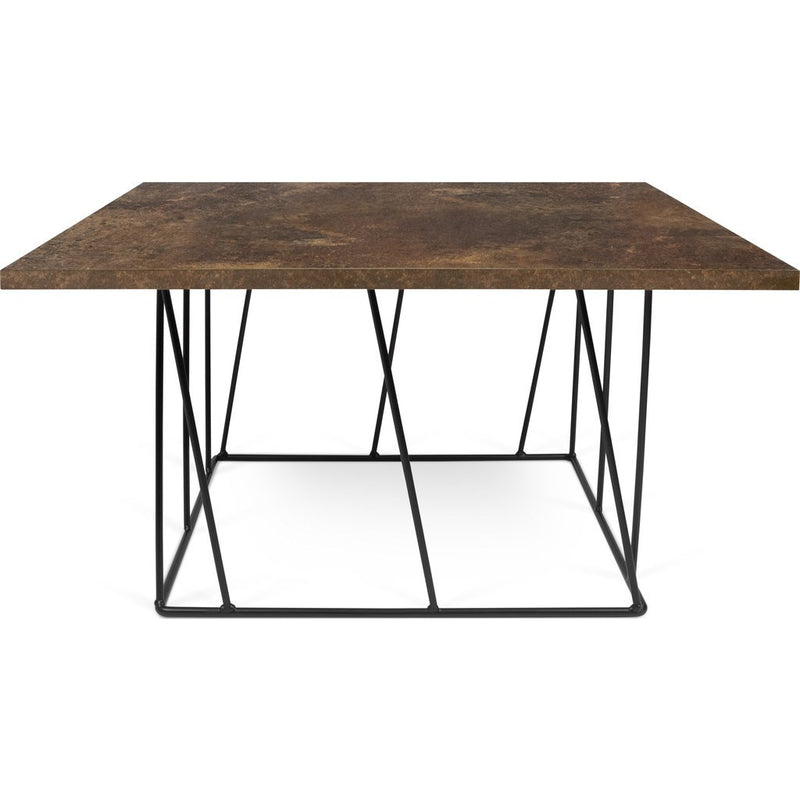 TemaHome Helix 30x30 Coffee Table | Rusty Look / Black Lacquered Steel 189042-HELIX30