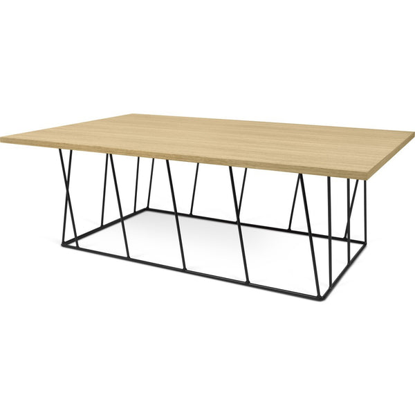 TemaHome Helix 47x30 Coffee Table | Oak / Black Lacquered Steel 189042-HELIX47