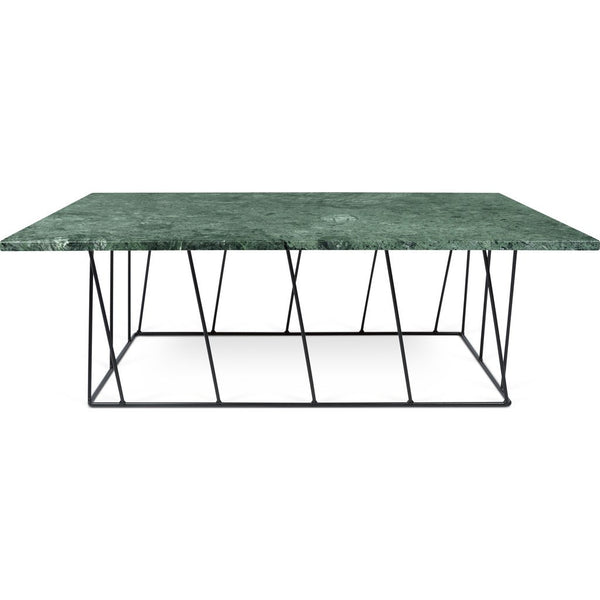 TemaHome Helix 47x30 Marble Coffee Table | Green Marble / Black Lacquered Steel 189042-HELIX47MAR