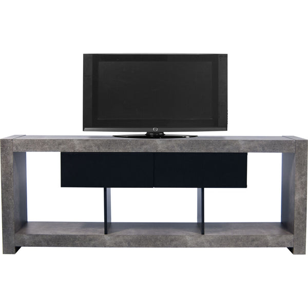 Temahome Nara Tv Bench | Concrete Look / Pure Black