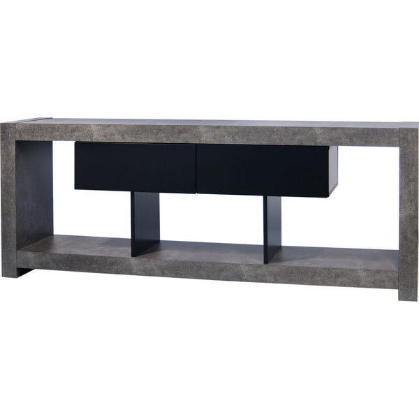 Temahome Nara Tv Bench | Concrete Look / Pure Black