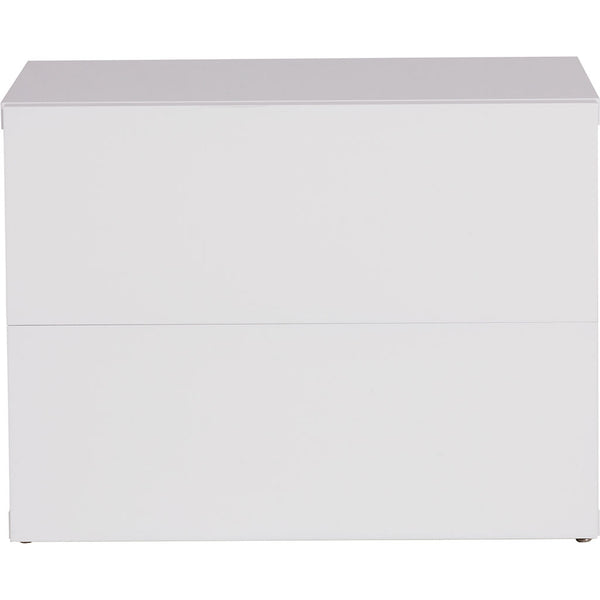 TemaHome Aurora Double Drawer Night Stand | High Gloss White   9300.758034