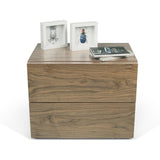 TemaHome Aurora Double Drawer Night Stand | Walnut 9303.758065