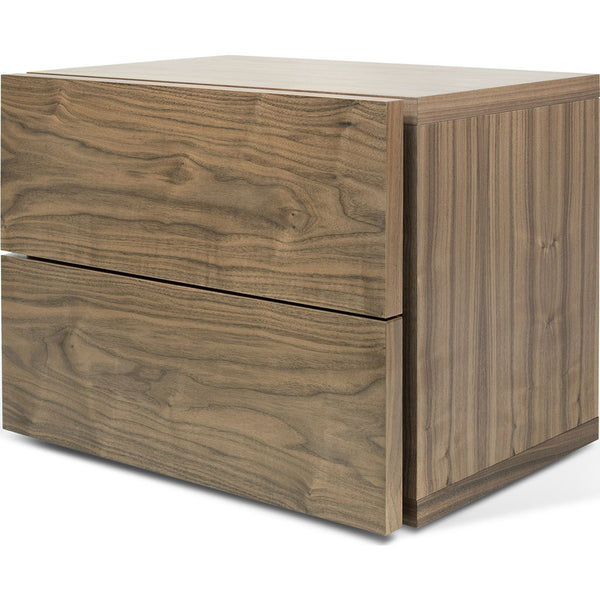 TemaHome Aurora Double Drawer Night Stand | Walnut 9303.758065