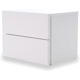 TemaHome Float Double Drawer Night Stand | Pure White 9300.758768