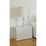 TemaHome Float Double Drawer Night Stand | Pure White 9300.758768