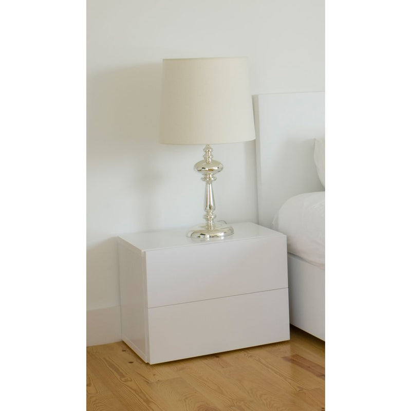 TemaHome Float Double Drawer Night Stand | Pure White 9300.758768