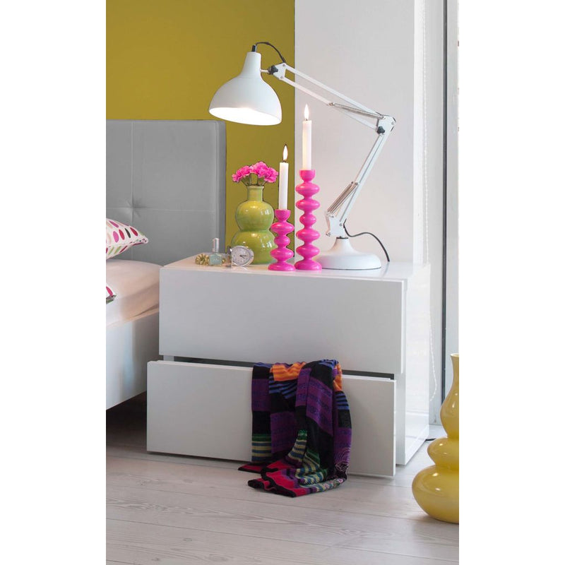 TemaHome Float Double Drawer Night Stand | Pure White 9300.758768