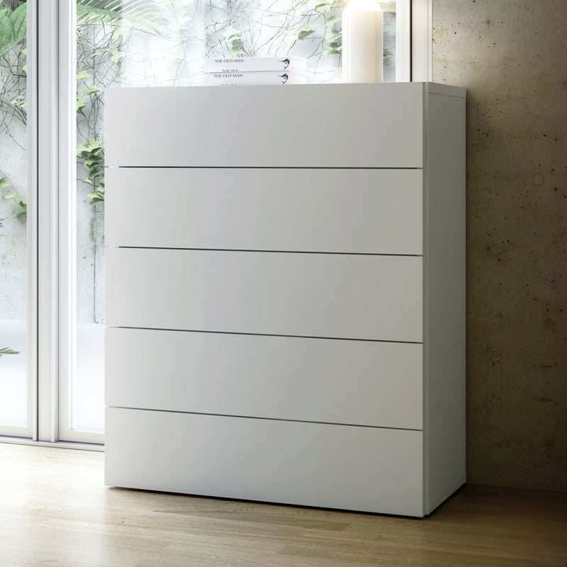 TemaHome Float 5 Drawer Chest | Pure White 9300.759086