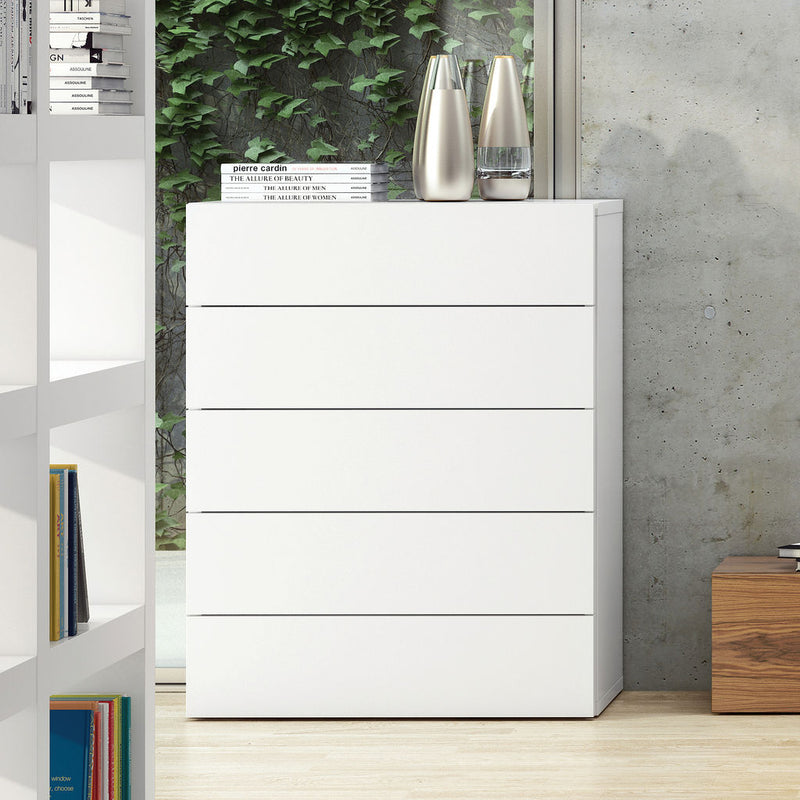 TemaHome Float 5 Drawer Chest | Pure White 9300.759086