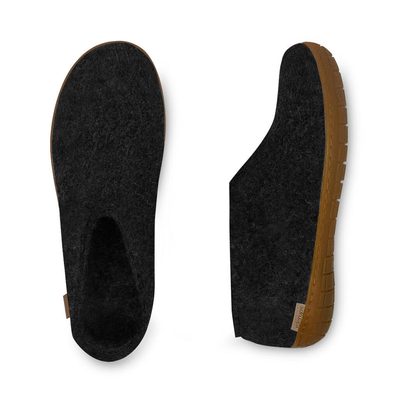 Glerups The Shoe with Natural Rubber Sole | Honey Charcoal