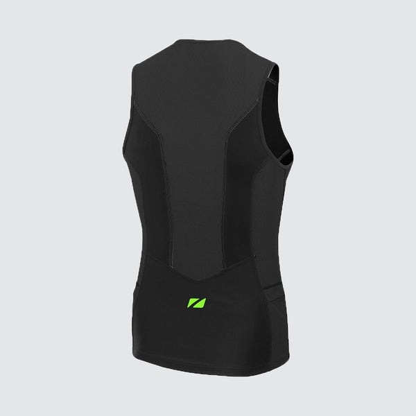 Zone3 Men's Aquaflo Plus Tri Top | Black/Neon Green