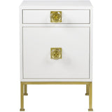 Sonder Living Formal Nightstand | White Lacquer