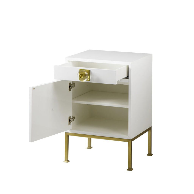 Sonder Living Formal Nightstand | White Lacquer