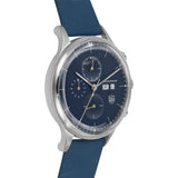 DuFa VAN DER ROHE BARCELONA Chrono Watch | Stainless Steel Blue Dial Blue Band