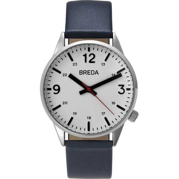 Breda Watches Slate Watch | Silver/Navy 7017c