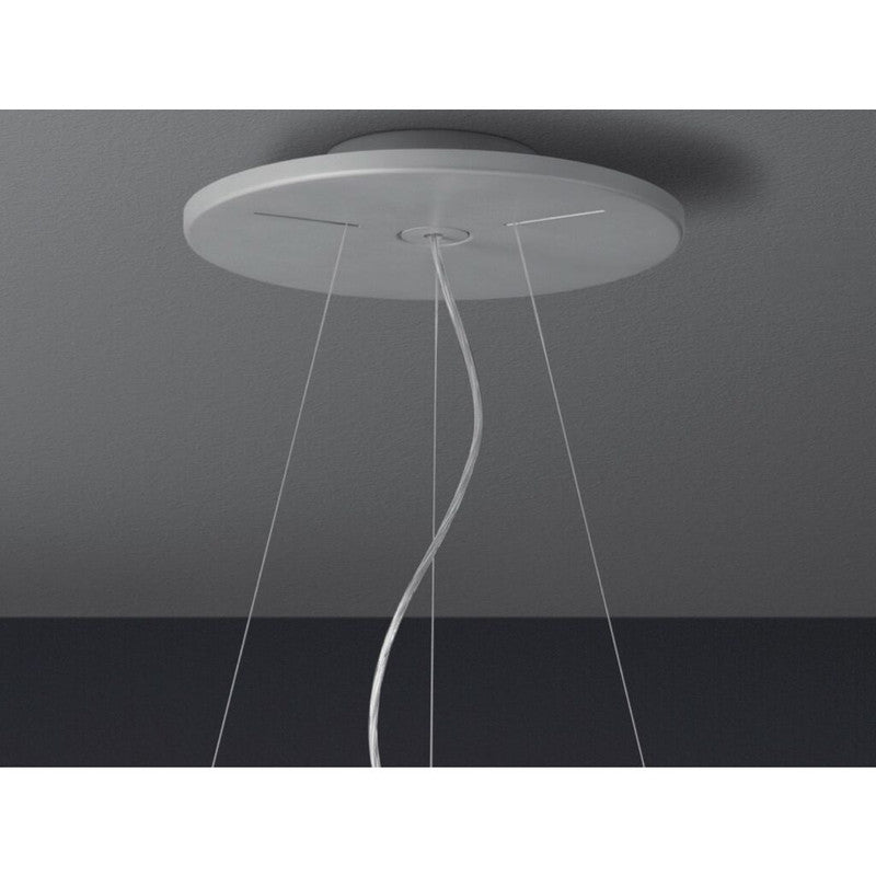 Artemide Mercury Mini Suspension Ceiling LED Light | 28W 3000K 90CRI DIM 2-WIRE Inox EXT 15FT