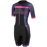 Zone3 Womens's Activate Plus Momentum Short Sleeve Full Zip Trisuit