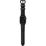 Hello Nomad Traditional Apple Watch Strap | Black Hardware / Black Leather NM1A41BT00