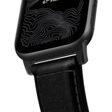 Hello Nomad Traditional Apple Watch Strap | Black Hardware / Black Leather NM1A41BT00