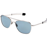 Randolph Engineering Aviator White Gold Bayonet Sunglasses | Glass AGX Polarized AR 55 AF230