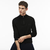 Lacoste Men's Quarter Zip Jersey Sweater | Black