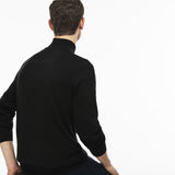 Lacoste Men's Quarter Zip Jersey Sweater | Black