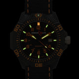 Armourlite Caliber Polycarbonate/Sapphire Men's Watch Black-Orange | Nylon AL602