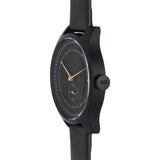 squarestreet SQ31 Aluminum Black Watch | Black/Black Leather SQ31 AS-06