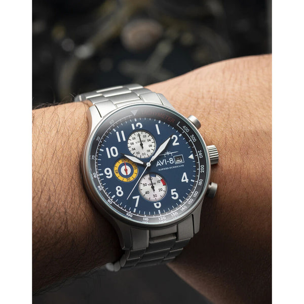 AVI-8 Hawker Hurricane 4011-33 Watch | Blue/Stainless