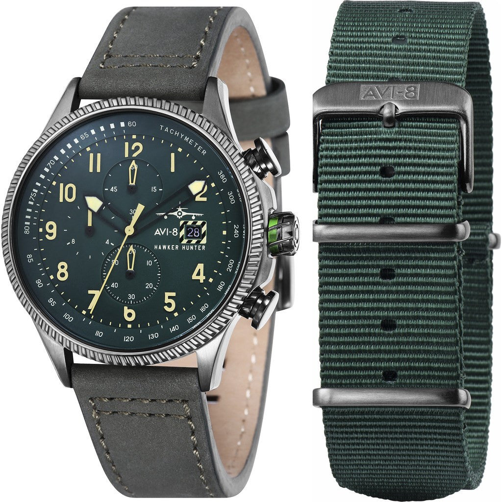 AVI-8 Hawker Hunter AV-4036-08 Chronograph Watch Green – Sportique