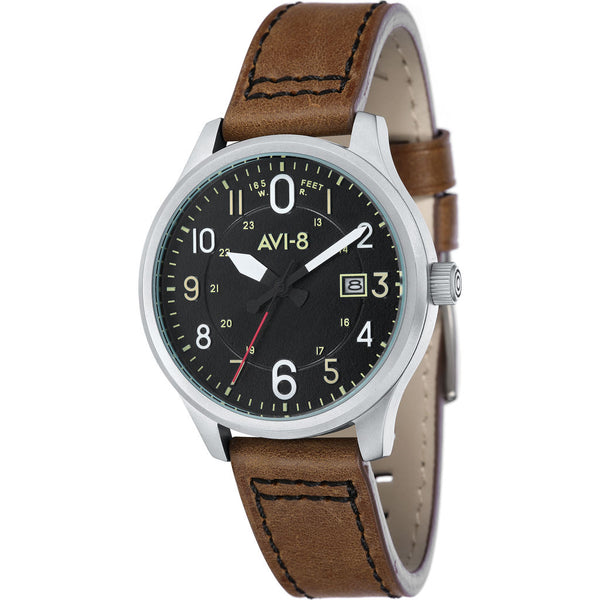 AVI-8 Hawker Hurricane AV-4053 Military Analog Watch | Leather Strap color-Cream/Cream