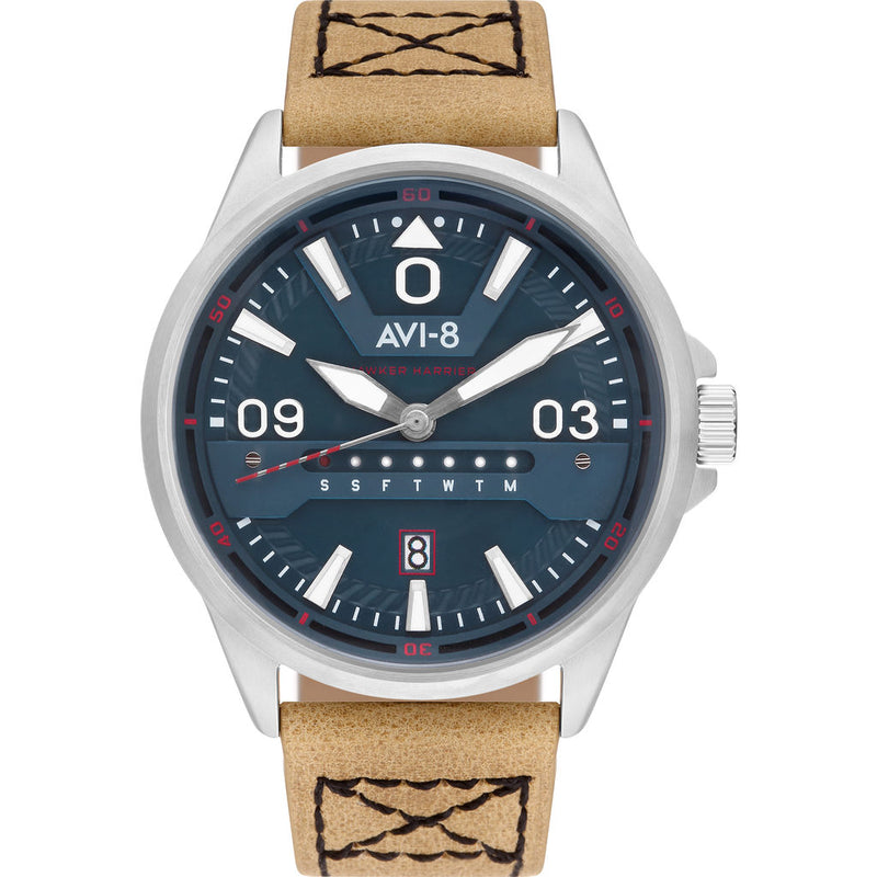 AVI-8 Hawker Harrier II AV-4063 Aviator Watch | Leather Strap color-Green/ Green