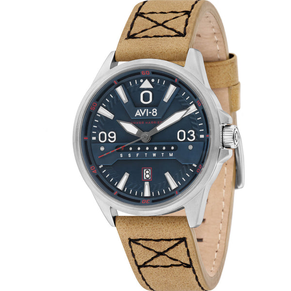 AVI-8 Hawker Harrier II AV-4063 Aviator Watch | Leather Strap color-Green/ Green