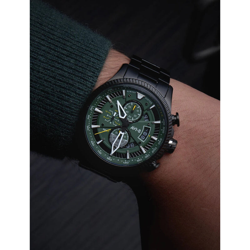 AVI-8 Hawker Hunter 4064-11 Watch | Green/Ionic Black