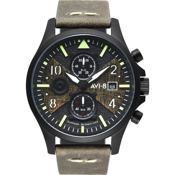 AVI-8 Hawker Hurricane AV-4068-03 Bulman Chronograph Watch | Charcoal Green