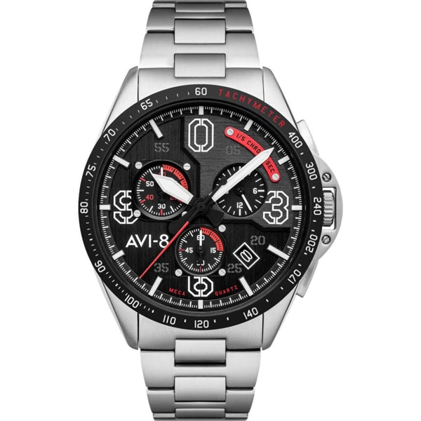 AVI-8 P-51 Mustang 4077-11 Watch | Black/Stainless