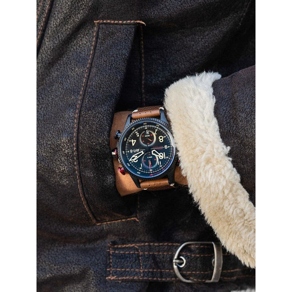 AVI-8 Hawker Hunter 4080-04 Watch | Black/Brown