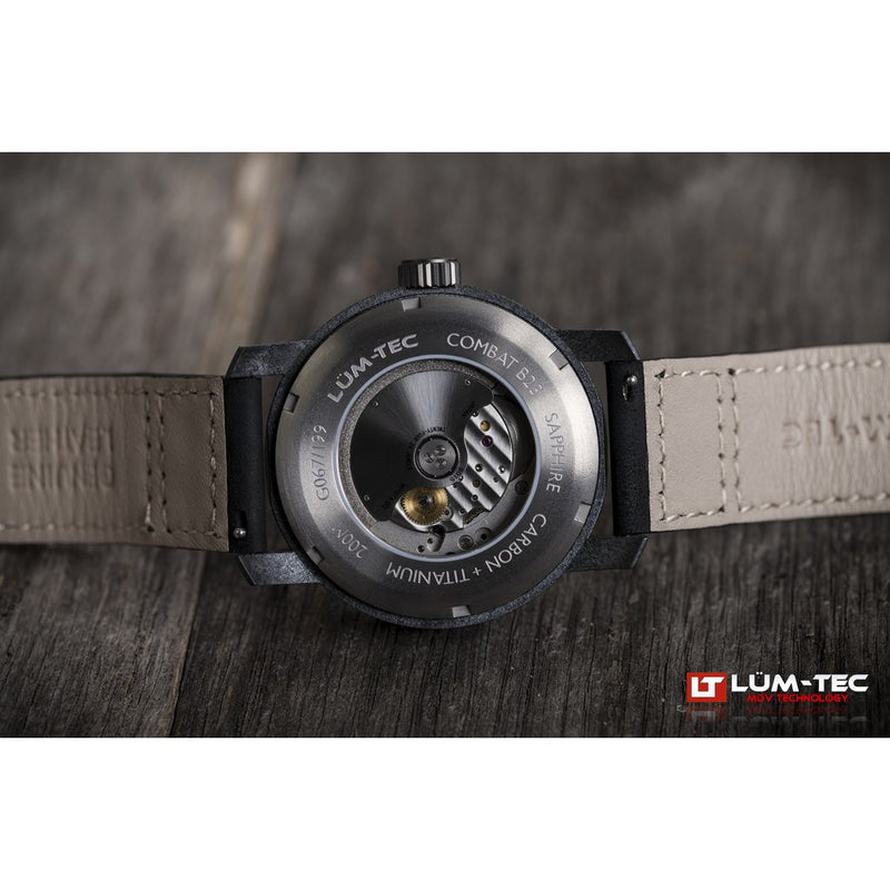 Lum-Tec B23 Carbon Watch | Leather Strap