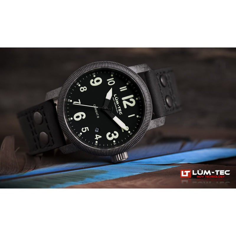 Lum-Tec B23 Carbon Watch | Leather Strap