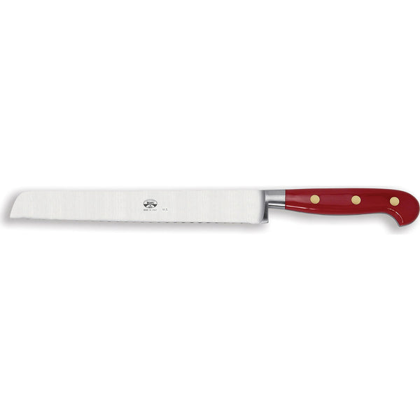 Coltellerie Berti Bread Knife | Red Lucite Handle