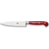 Coltellerie Berti Insieme Utility Knife w/ Magnetized Wood Block | Red Lucite Handle