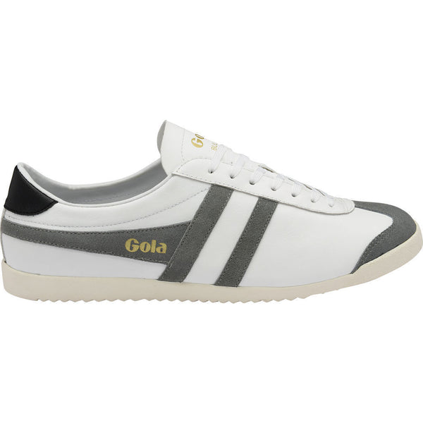 Gola Men's Bullet Leather Sneakers | White/Gray