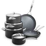 GreenPan Paris Pro Collection 11 Piece Set, 8" Open Frypan, 9.5" Open Frypan, 11" Open Frypan, 3QT Covered Sauté Pan, 1.5QT Covered Sauce Pan, 3QT Covered Sauce Pan, 5.5QT Covered Casserole