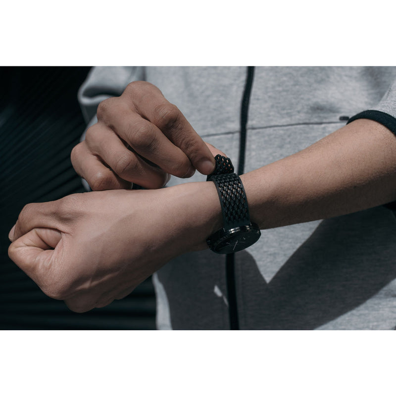 Greyhours x Noomoon Rubber Watch Strap | Black LABB-FKM-BLACK