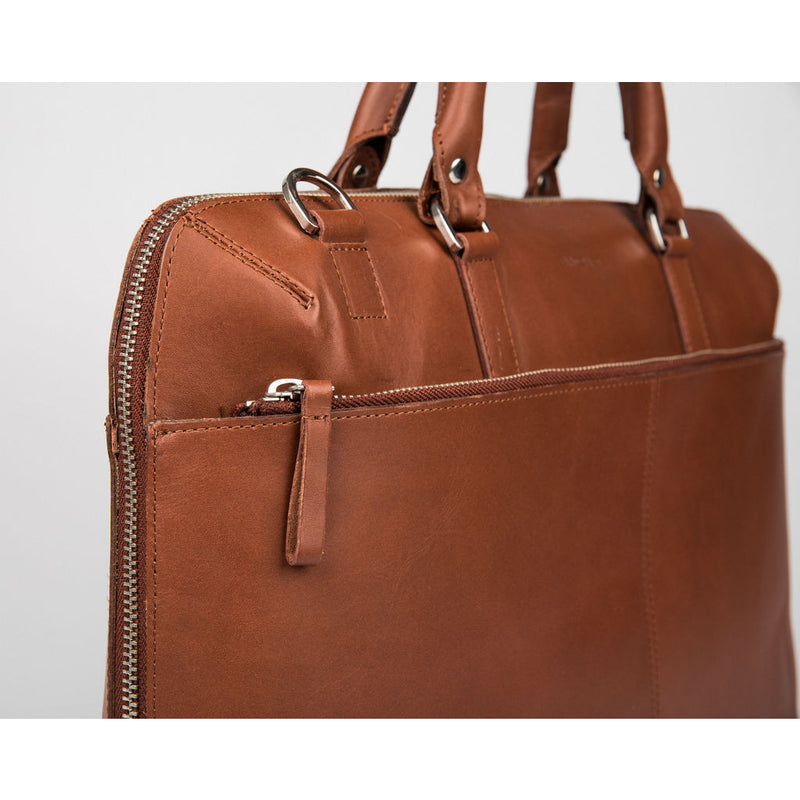 Sandqvist Small Dustin Briefcase | Cognac Brown SQA644