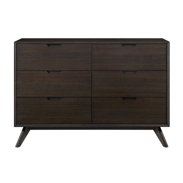 Eco Ridge Vale Six Drawer Double Dresser | Havana