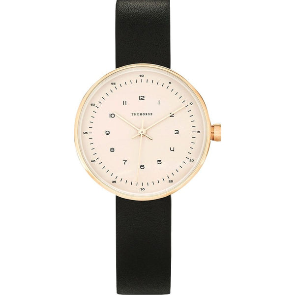 The Horse Minimal 34 mm Rose Gold Watch | Blush/Black